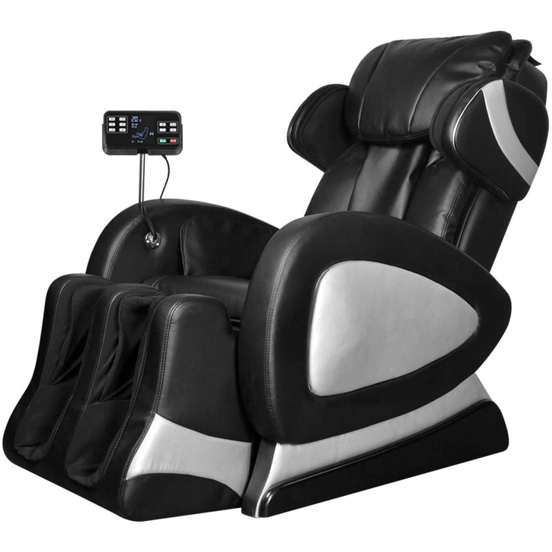 Massage Chair with Super Screen Black Faux Leather.