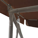 Outdoor Swing Bench with Canopy Coffee