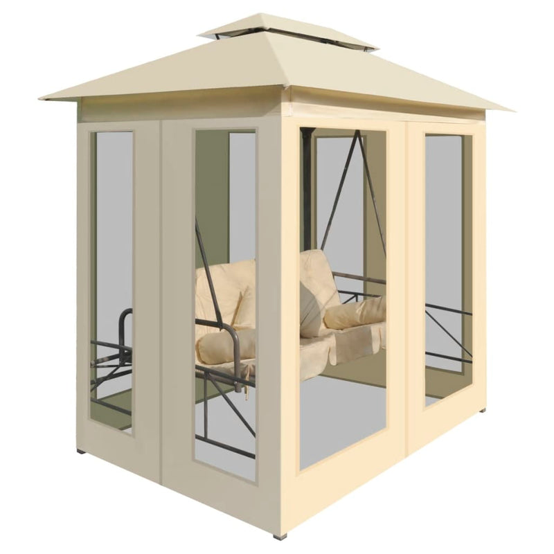 Gazebo Convertible Swing Bench Cream White