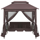 Gazebo Convertible Swing Bench Coffee
