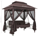 Gazebo Convertible Swing Bench Coffee.