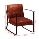 Lounge Chair Brown Genuine Leather