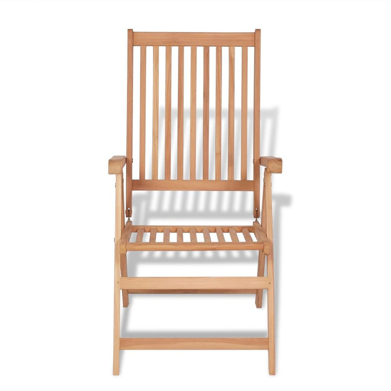 Reclining Garden Chairs 2 pcs Solid Teak Wood