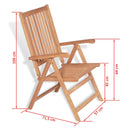 Reclining Garden Chairs 2 pcs Solid Teak Wood