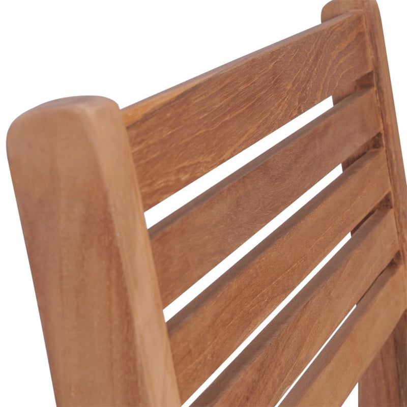 Stackable Garden Chairs 2 pcs Solid Teak Wood