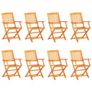 9 Piece Folding Outdoor Dining Set Solid Acacia Wood