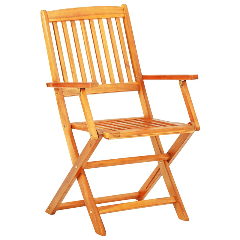 9 Piece Folding Outdoor Dining Set Solid Acacia Wood