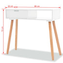 Console Table Solid Pinewood 80x30x72 cm White