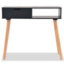 Console Table Solid Pinewood 80x30x72 cm Black