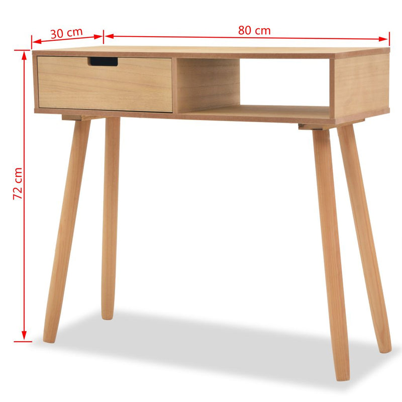 Console Table Solid Pinewood 80x30x72 cm Brown