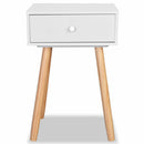 Bedside Tables 2 pcs Solid Pinewood 40x30x61 cm White