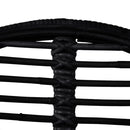 Dining Chairs 2 pcs Black Natural Rattan