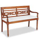Batavia Bench with Cushions 120 cm Teak