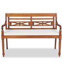 Batavia Bench with Cushions 120 cm Teak