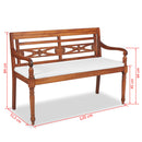 Batavia Bench with Cushions 120 cm Teak