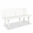 Garden Bench 145,5 cm Plastic White