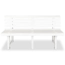 Garden Bench 145,5 cm Plastic White