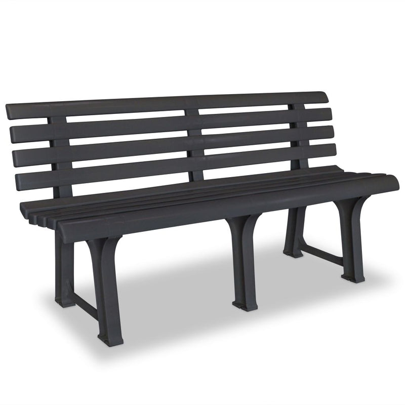 Garden Bench 145,5 cm Plastic Anthracite