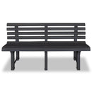 Garden Bench 145,5 cm Plastic Anthracite