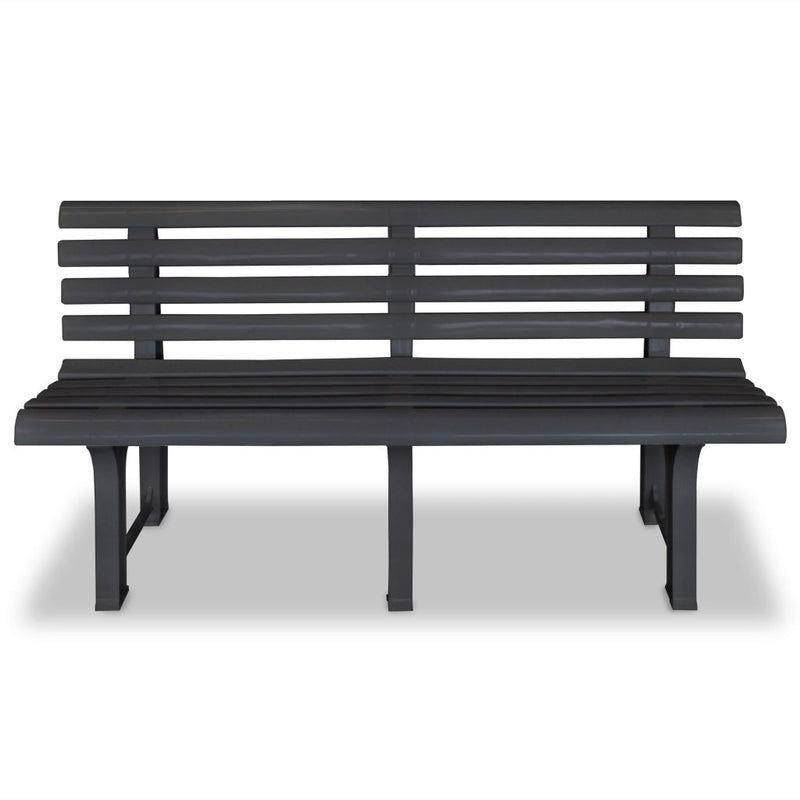 Garden Bench 145,5 cm Plastic Anthracite