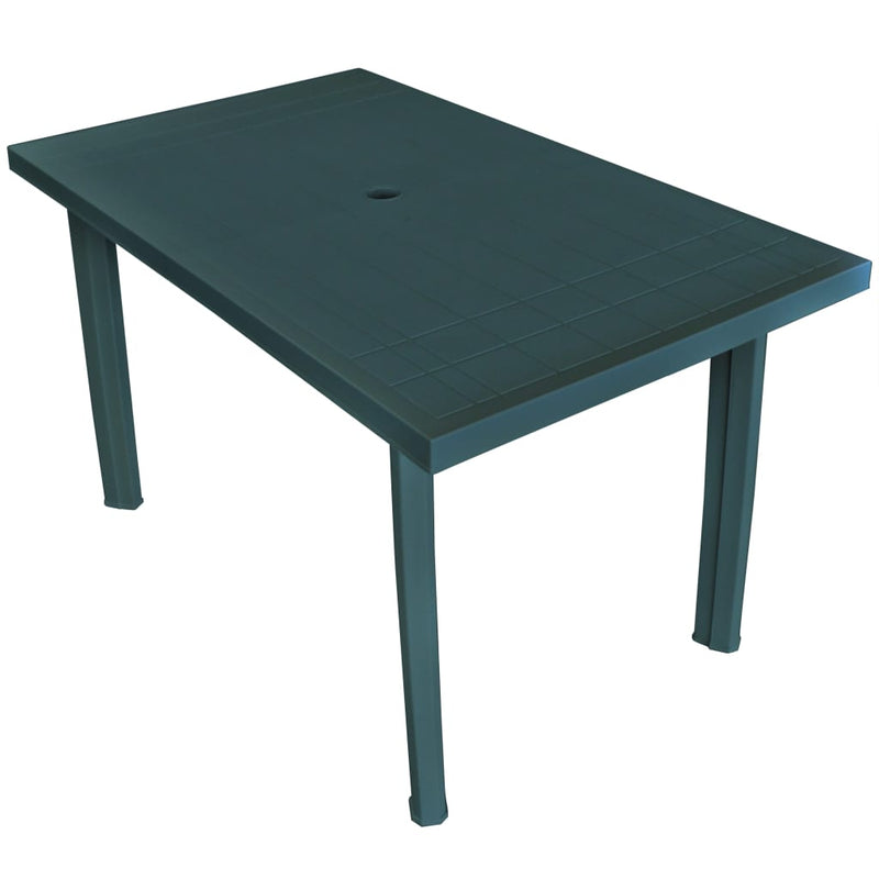 Garden Table Green 126x76x72 cm Plastic