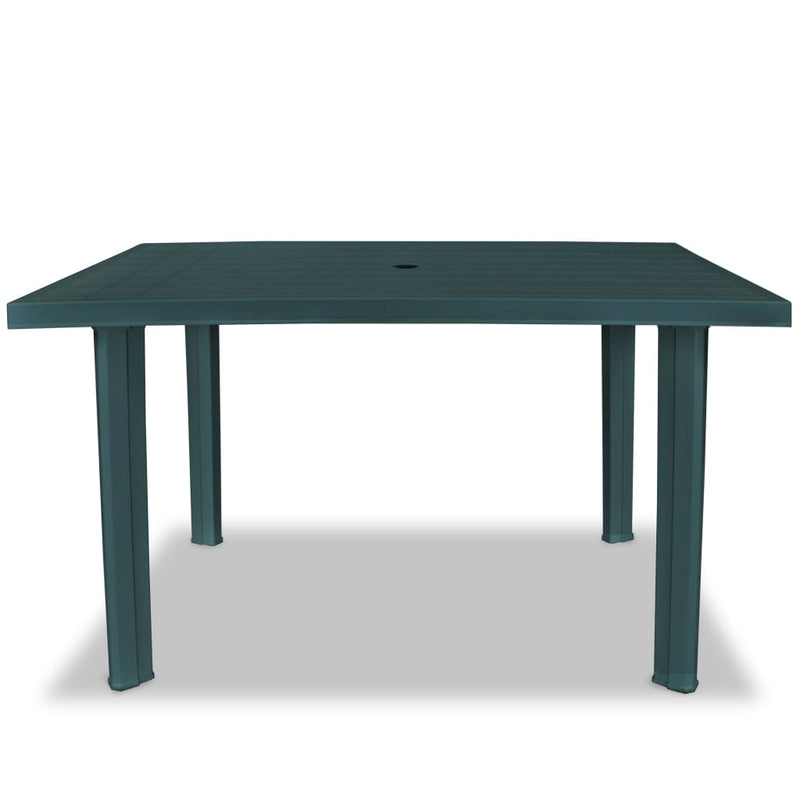 Garden Table Green 126x76x72 cm Plastic