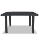 Garden Table Anthracite 126x76x72 cm Plastic