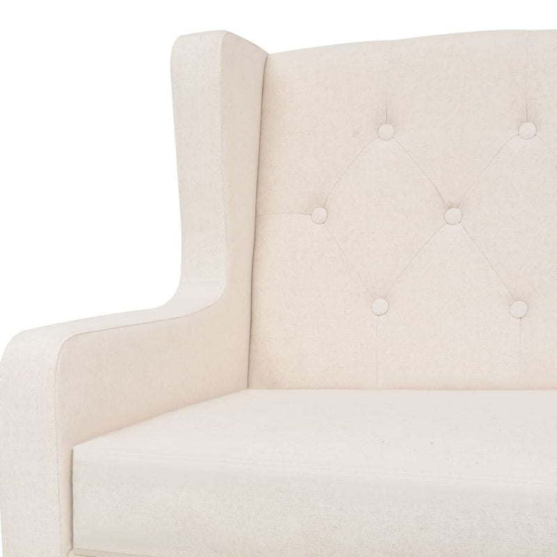 Armchair Cream White Fabric