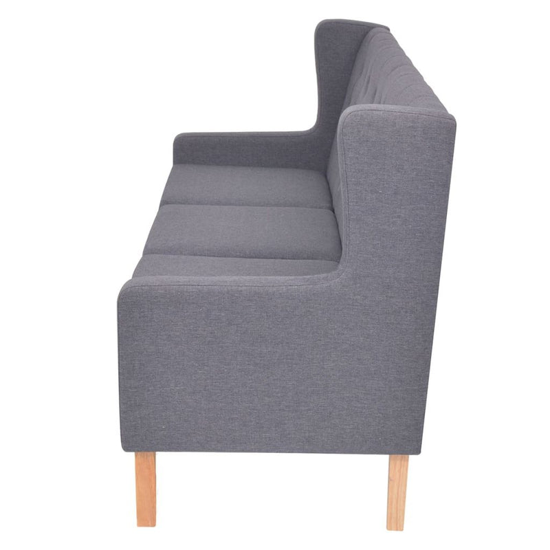 3-Seater Sofa Fabric Grey