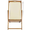 Deck Chair Teak 56x105x96 cm Cream