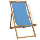 Deck Chair Teak 56x105x96 cm Blue