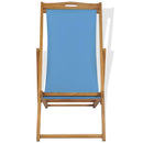 Deck Chair Teak 56x105x96 cm Blue