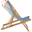 Deck Chair Teak 56x105x96 cm Blue