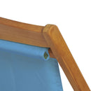 Deck Chair Teak 56x105x96 cm Blue