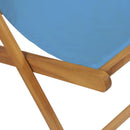 Deck Chair Teak 56x105x96 cm Blue