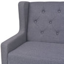 Sofa Set 2 Pieces Fabric Grey
