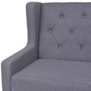 Sofa Set 2 Pieces Fabric Grey