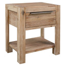 Nightstand with Drawer 40x30x48 cm Solid Acacia Wood