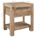 Nightstand with Drawer 40x30x48 cm Solid Acacia Wood