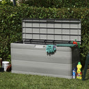 Garden Storage Box Grey 117x45x56 cm