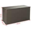 Garden Storage Box Brown 120x56x63 cm