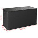 Garden Storage Box Anthracite 120x56x63 cm