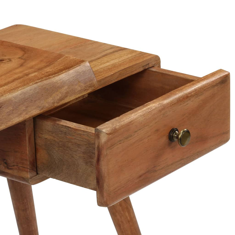 Bedside Table Solid Acacia Wood 45x32x55 cm