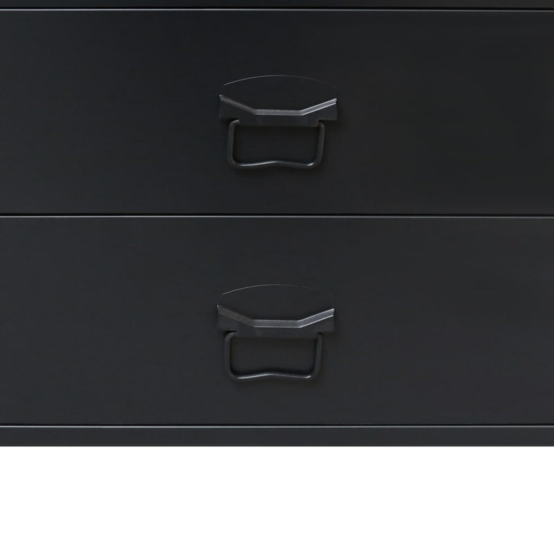 Chest of Drawers Metal Industrial Style 78x40x93 cm Black