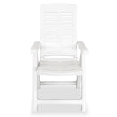 Reclining Garden Chairs 2 pcs Plastic White