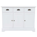 Sideboard with 3 Doors MDF and Pinewood 105x35x77.5 cm
