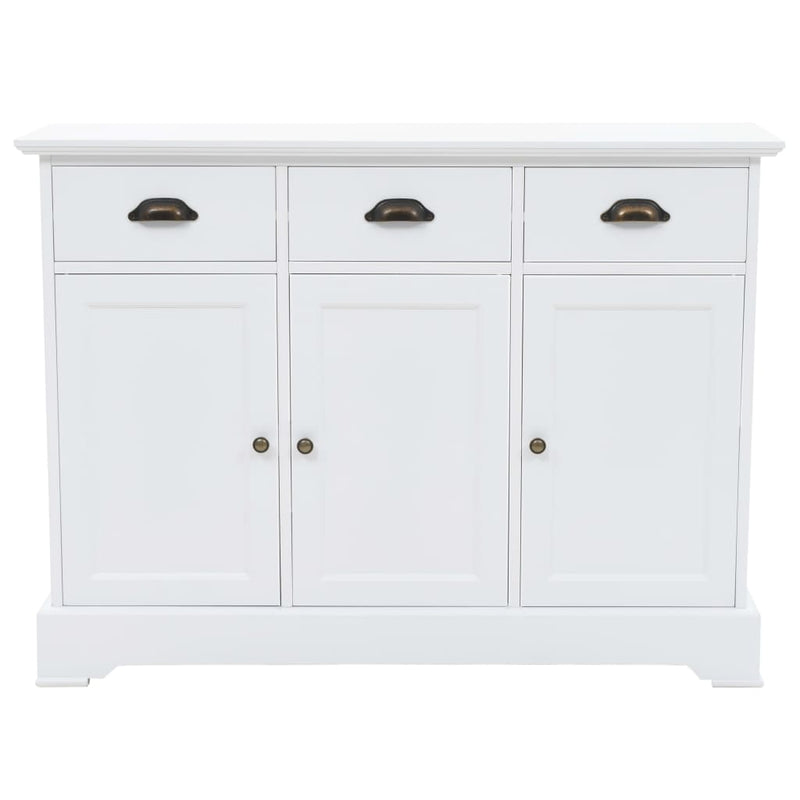 Sideboard with 3 Doors MDF and Pinewood 105x35x77.5 cm