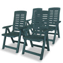 5 Piece Outdoor Dining Set Plastic Green