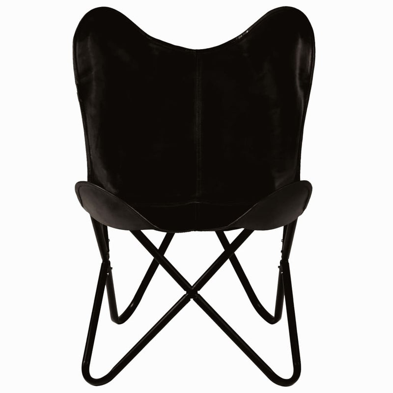Butterfly Chair Black Kids Size Real Leather