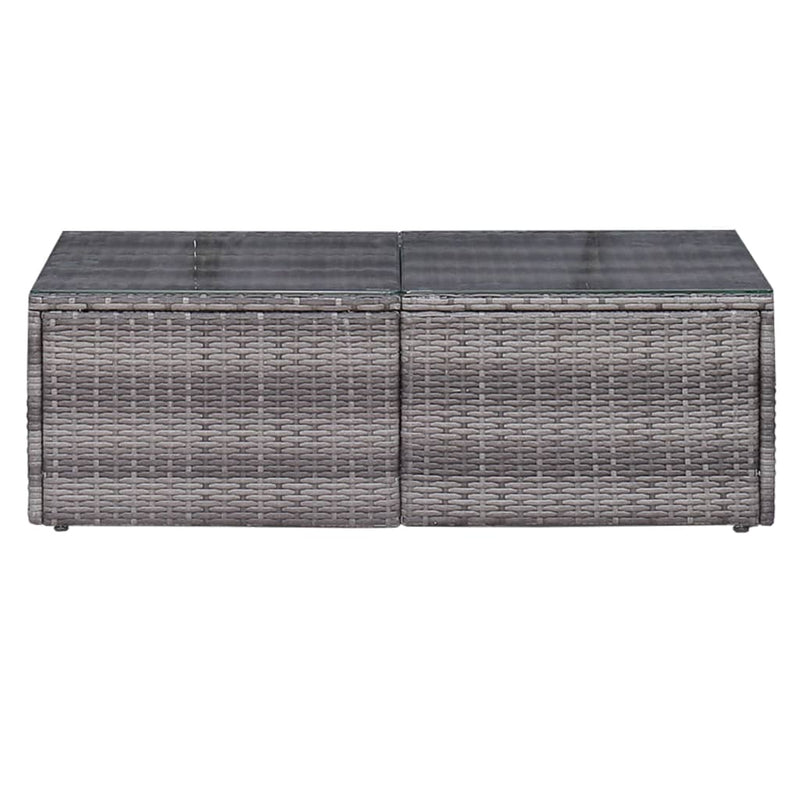 6 Piece Garden Sofa Set with Cushions & Pillows Poly Rattan Grey
